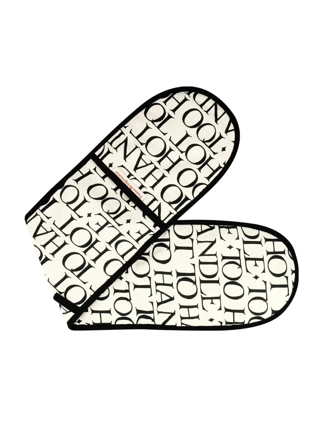 Black Toast Double Oven Glove & Tea Towel Set - Image 3