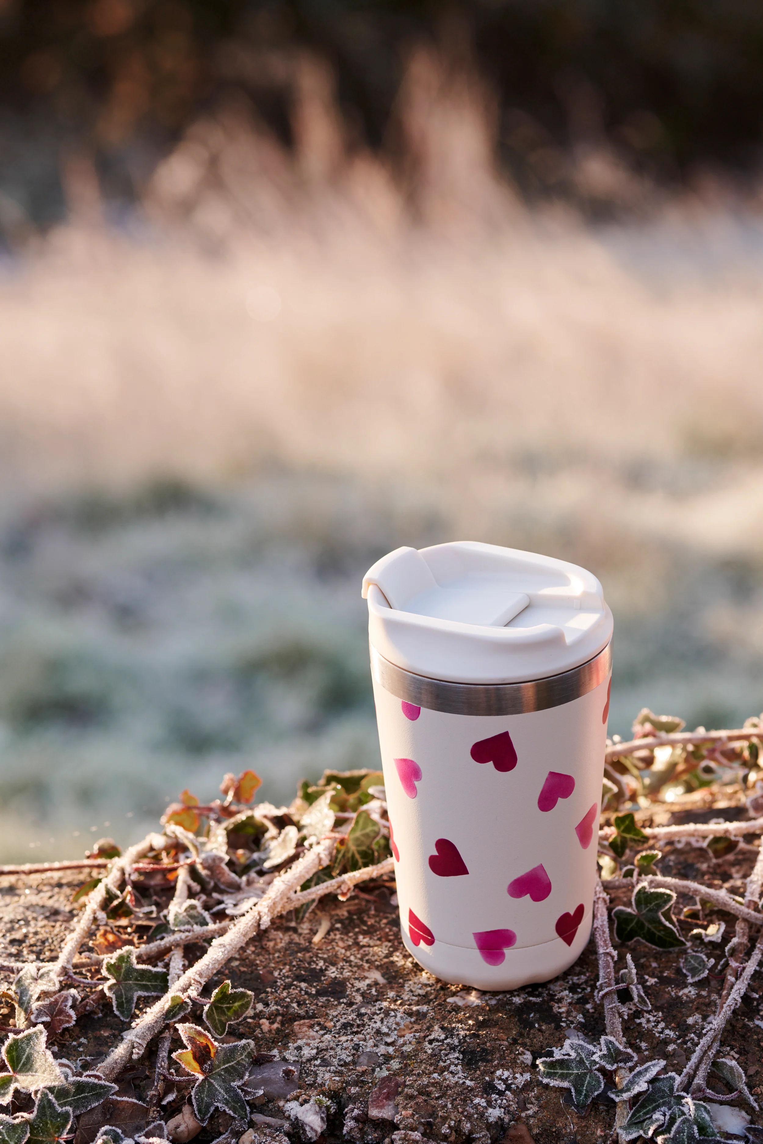 Pink Hearts Chilly's Reusable Cup - Image 3