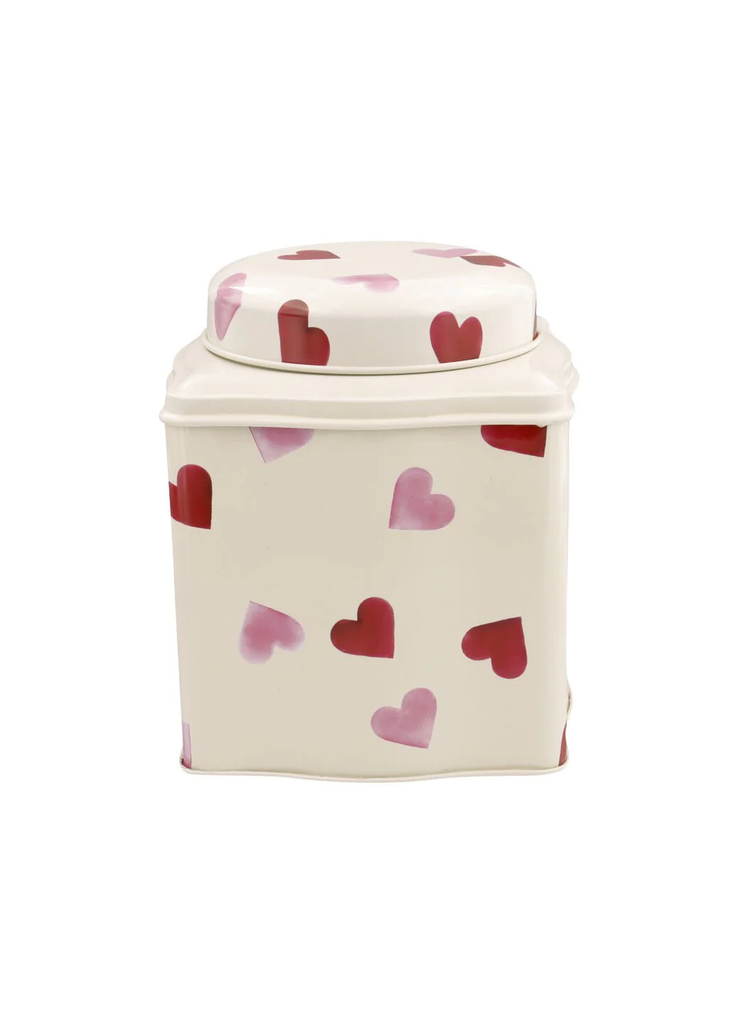 Pink Hearts Dome Lid Curved Tin Caddy - Image 5