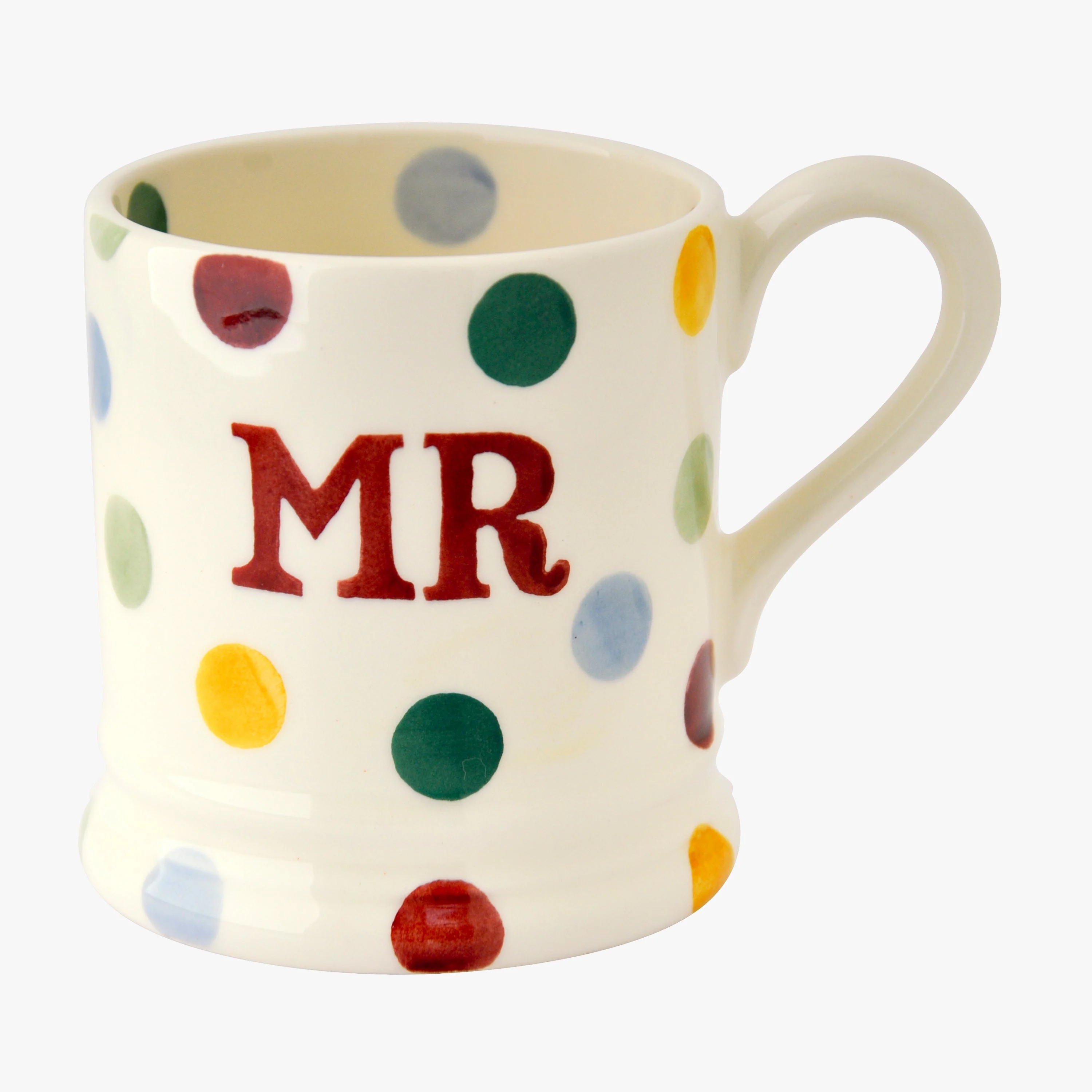 Polka Dot 'Mr & Mr' Set of 2 1/2 Pint Mugs Boxed - Image 3