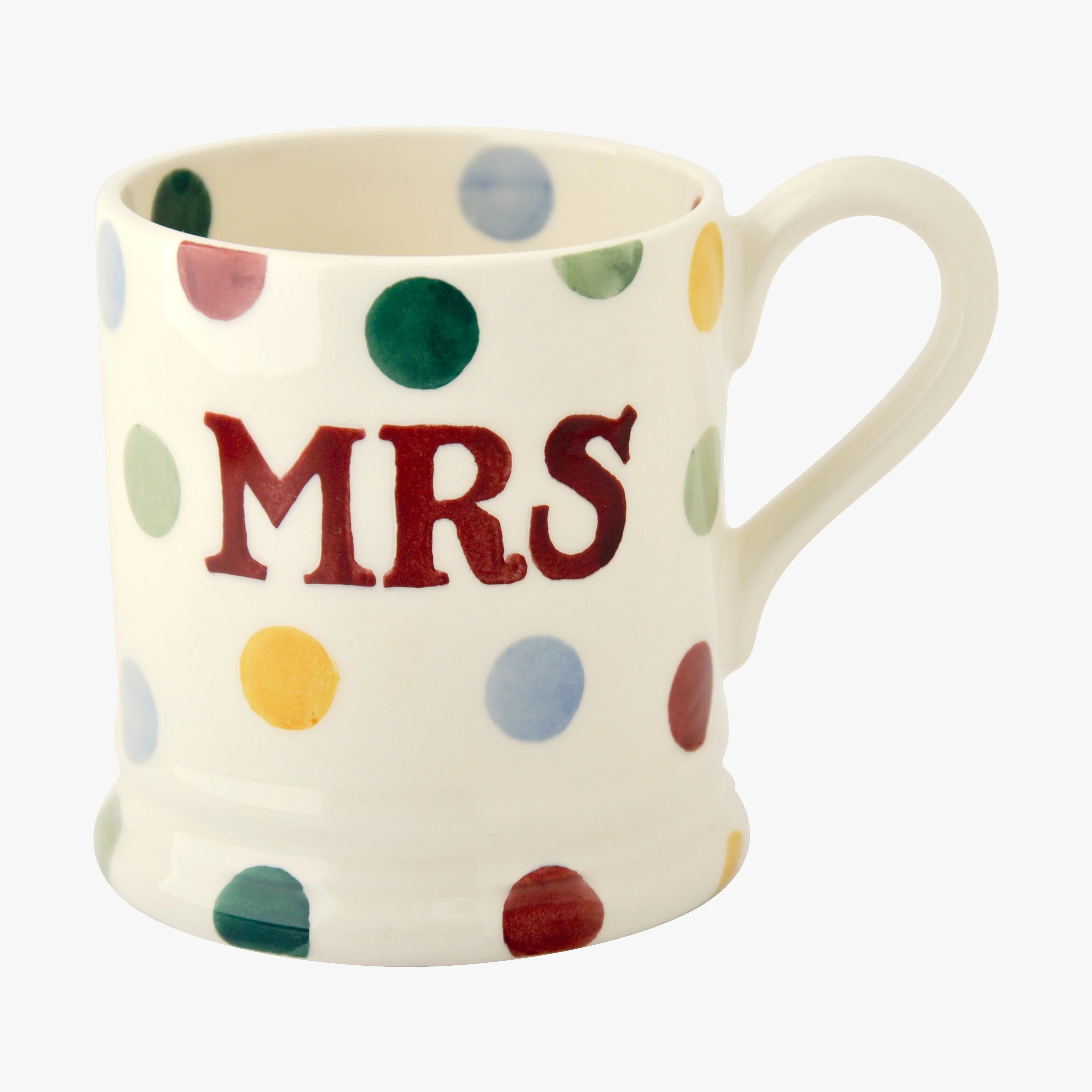 Polka Dot 'Mrs & Mrs' Set of 2 1/2 Pint Mugs Boxed - Image 3