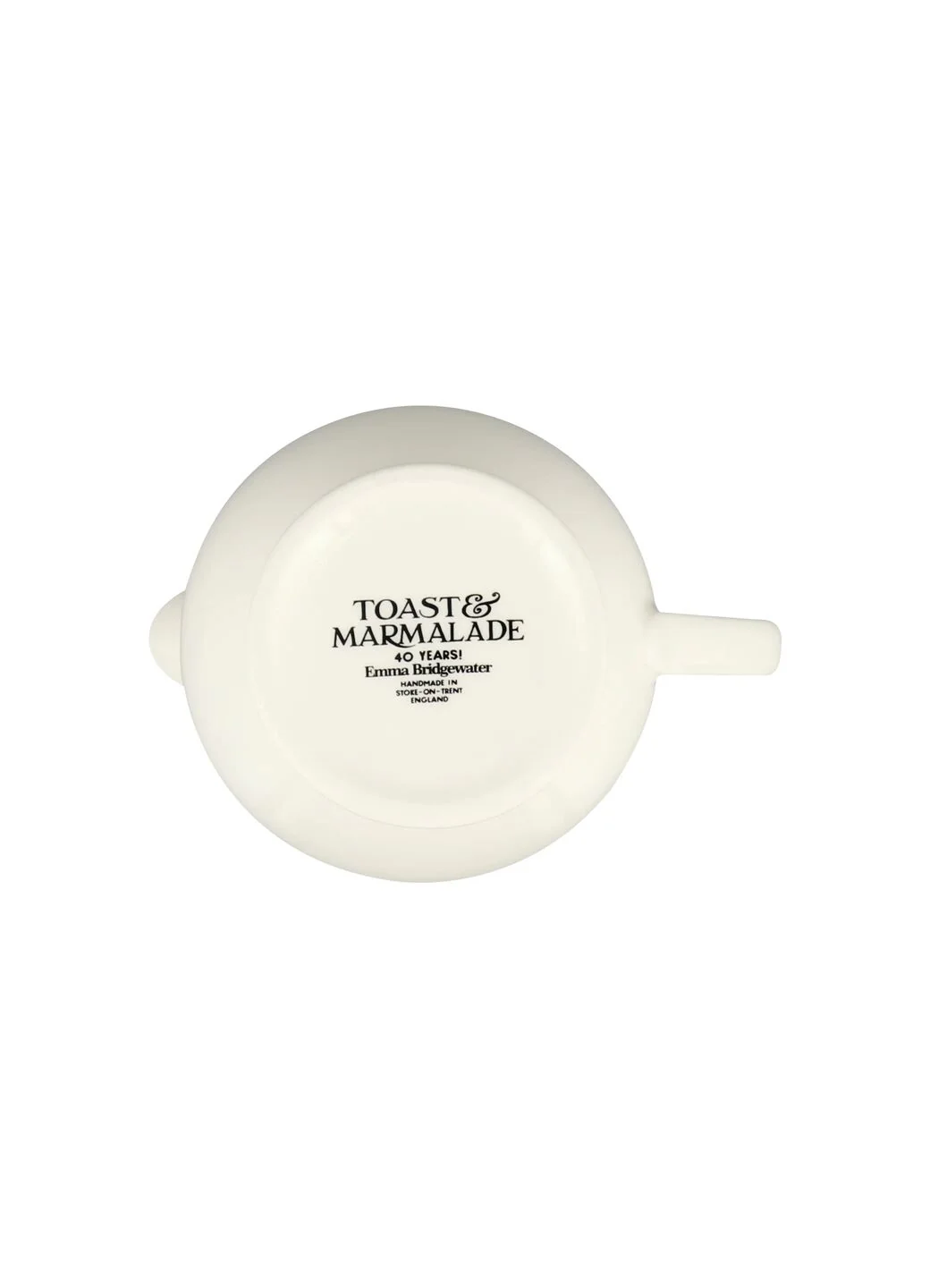 Seconds Black Toast Jersey Cream 1/2 Pint Jug - Image 5